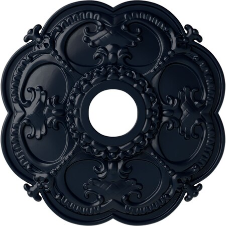Ekena Millwork Rotherham Ceiling Medallion (Fits Canopies up to 3 1/2"), 18"OD x 3 1/2"ID x 1 1/2"P, Midnight Dream CM17ROMDF